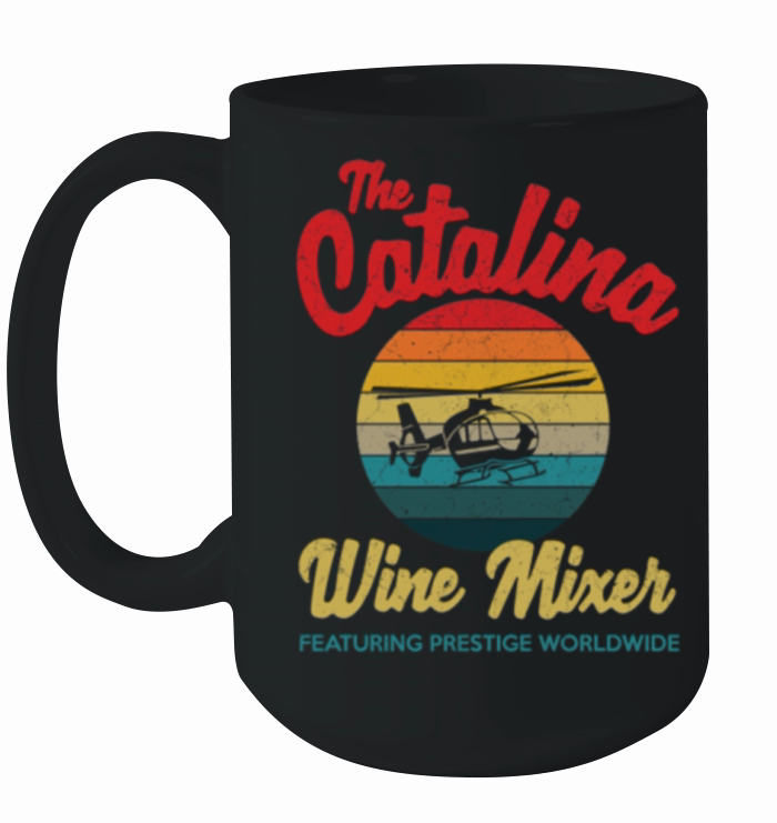 catalina wine mixer vintage retro distressed Ess Ceramic Mug