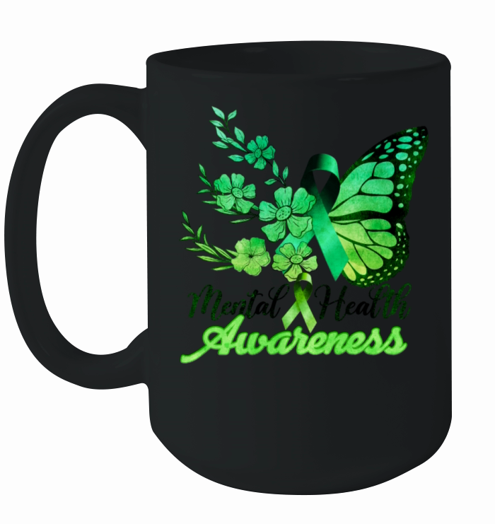Mental Health Awareness Butterfly Ceramic Mug