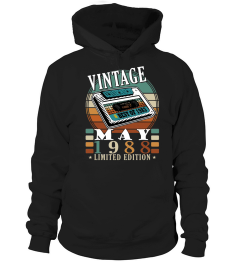 May 1988 vintage birthday gift Hoodie Unisex