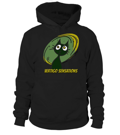 vertigo sensations vintage cartoon cat Hoodie Unisex