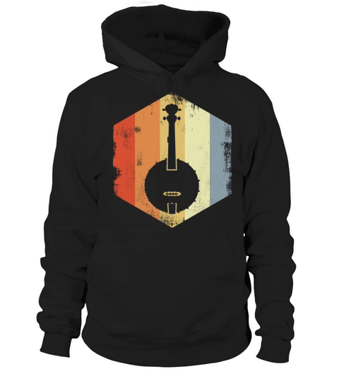 Vintage Banjo Drawing Hoodie Unisex