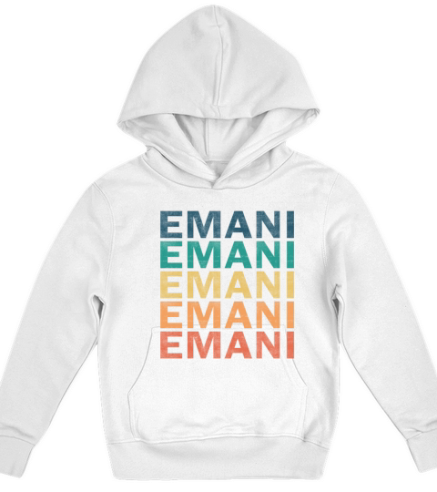 Emani Name T Shirt - Emani Vintage Retro Name Gift Kids Hoodie
