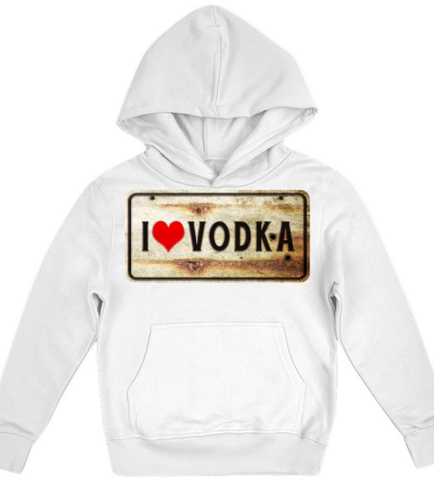 I love vodka vintage sign Kids Hoodie