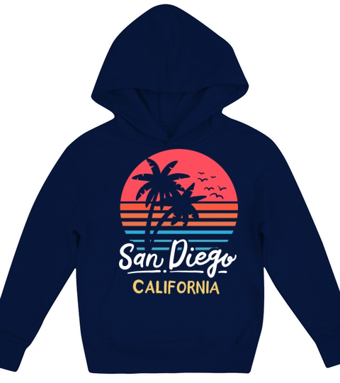 San Diego California Ca Vintage Kids Hoodie