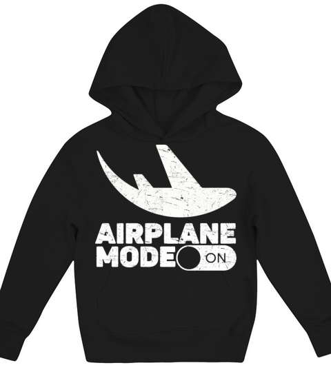 Vintage Airplane Mode On Kids Hoodie