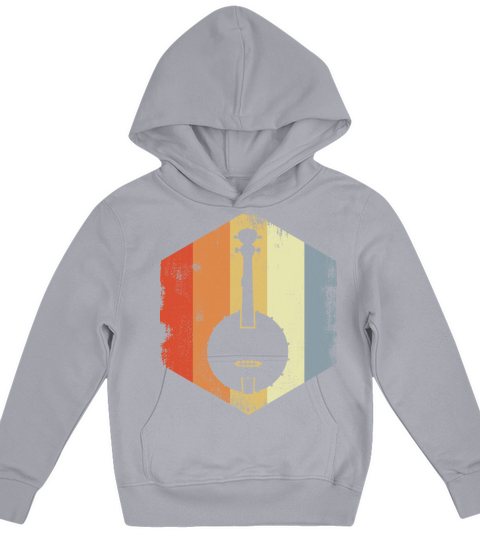 Vintage Banjo Drawing Kids Hoodie