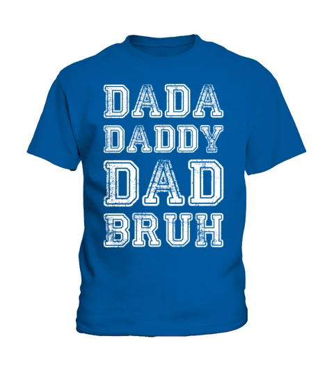 Men Dada Daddy Dad Bruh Fathers Day Vintage Funny Kids T-Shirt