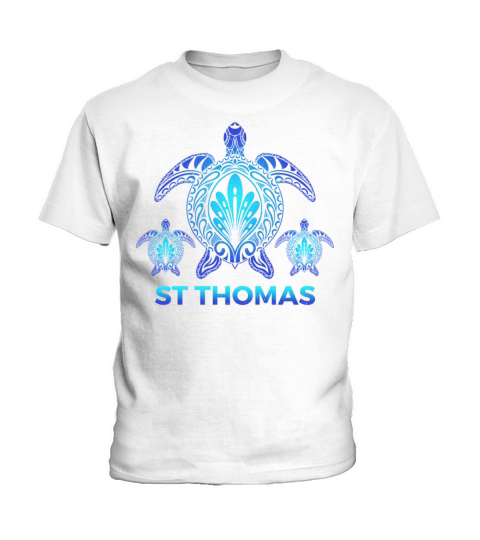 Vintage St Thomas Virgin Islands Turtle Souvenirs Kids T-Shirt