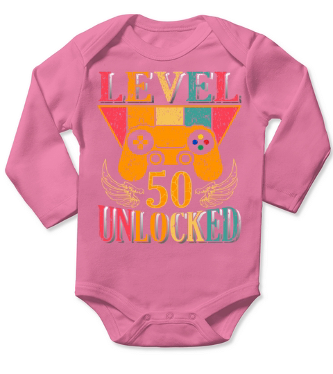 Level 50 unlocked - 50th anniversary Long Sleeve Baby One-Piece