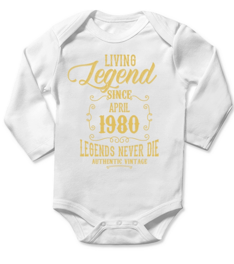 Living Legend since April 1980 Long Sleeve Baby One-Piece