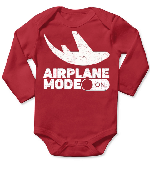 Vintage Airplane Mode On Long Sleeve Baby One-Piece