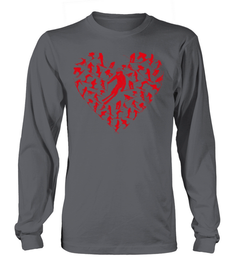 Heart Full Ski Winter Sport Lovers Valentine Gift Long sleeved Unisex