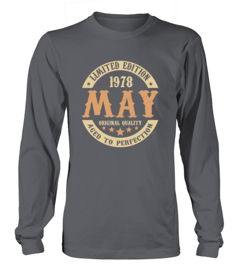 May 1978 Vintage Birthday Present Long sleeved Unisex