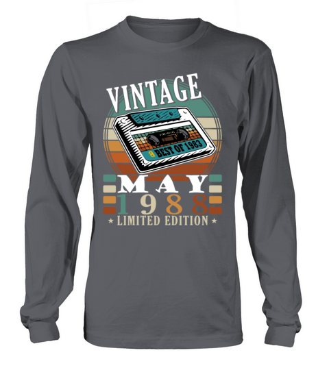 May 1988 vintage birthday gift Long sleeved Unisex