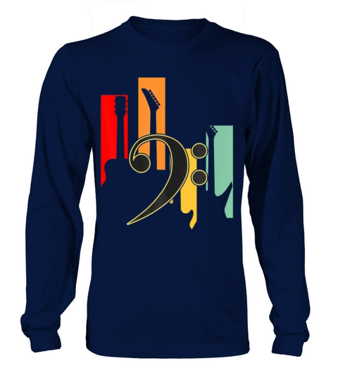 Vintage Bass Guitar Players Guitarist Music Lover Long sleeved Unisex