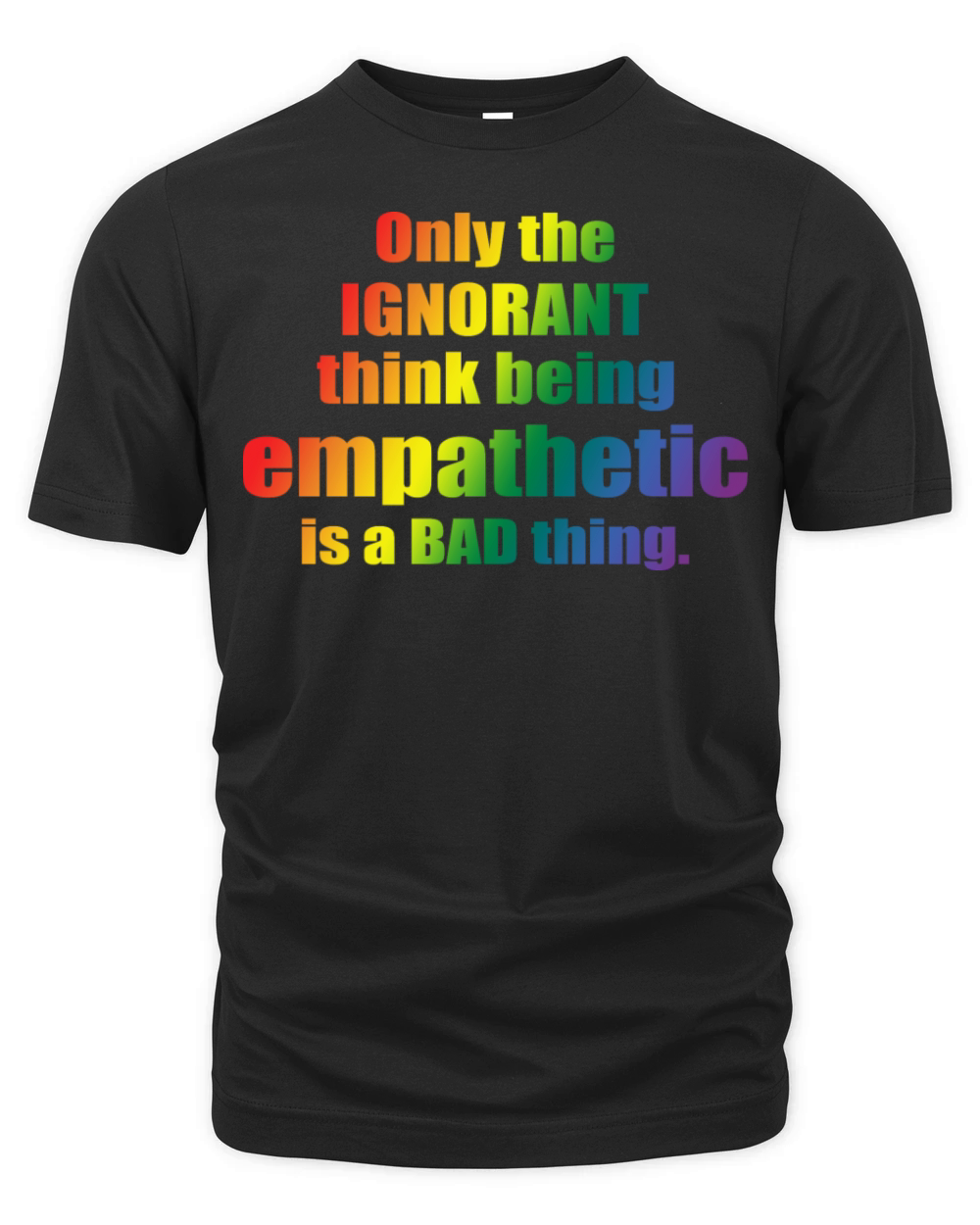 Only The IGNORANT Think Being Empathetic Is A Bad Organic Unisex T-shirt