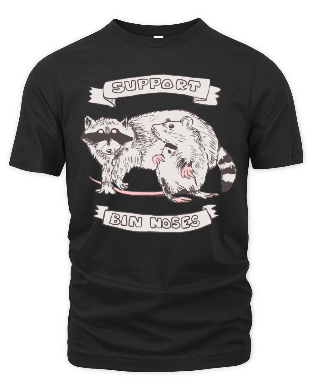raccoon rat slogan funny bin noses Organic Unisex T-shirt