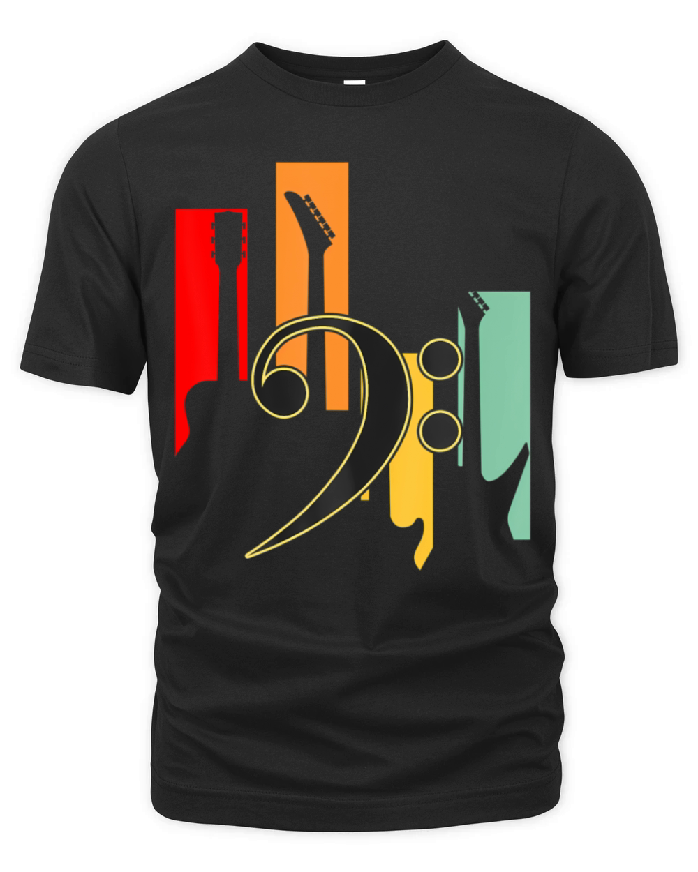 Vintage Bass Guitar Players Guitarist Music Lover Organic Unisex T-shirt