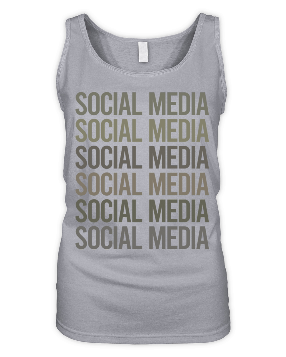 Gray Text Art Social Media Organic Women's Tank Top