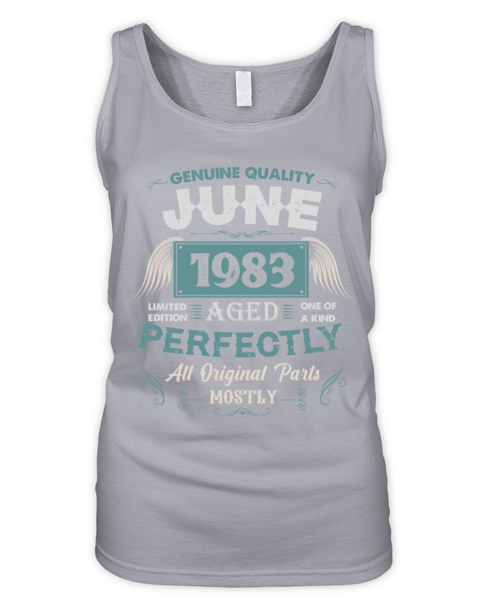 June 1983 Vintage Birthday Present Organic Women's Tank Top