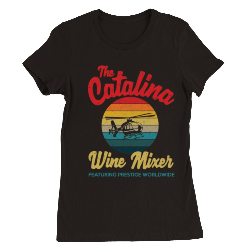 catalina wine mixer vintage retro distressed Ess Premium Womens Crewneck T-shirt