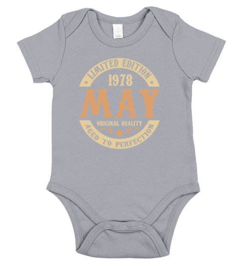 May 1978 Vintage Birthday Present Short Sleeve Baby One-Piece