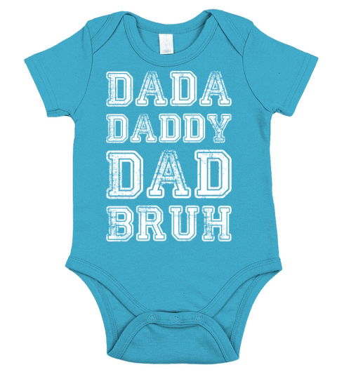 Men Dada Daddy Dad Bruh Fathers Day Vintage Funny Short Sleeve Baby One-Piece
