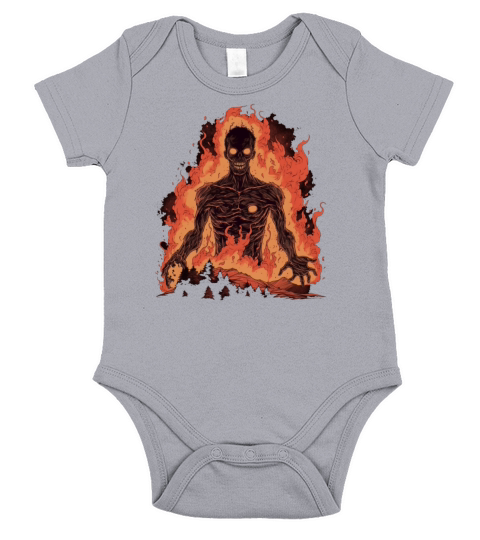 Monster Burning Epic from the Movie Evil Dead Short Sleeve Baby One-Piece