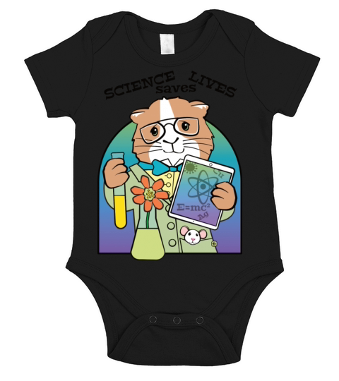 Science Saves Lives Cute Guinea Pig Short Sleeve Baby One-Piece