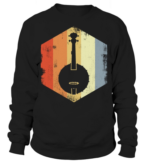 Vintage Banjo Drawing Sweatshirt Unisex