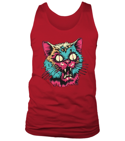 Horror Scary Zombie cat Tank Top Unisex