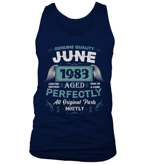 June 1983 Vintage Birthday Present Tank Top Unisex