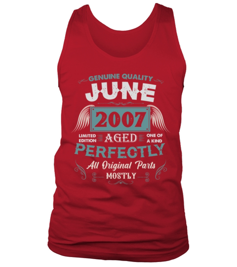 June 2007 Vintage Birthday Present Tank Top Unisex