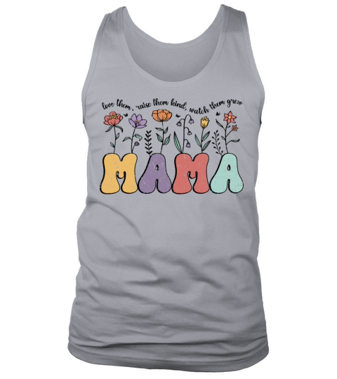 Retro Vintage Floral Mama Flowers Quote Tank Top Unisex