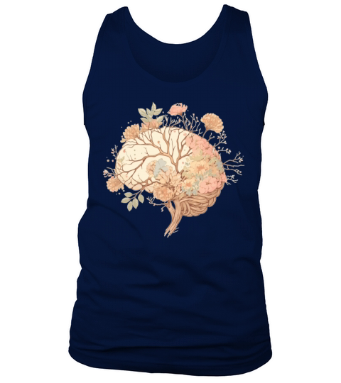 Spring Flower Neurologist Floral Brain Neuroscienc Tank Top Unisex
