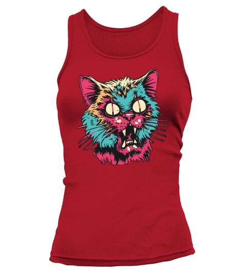 Horror Scary Zombie cat Tank top Woman