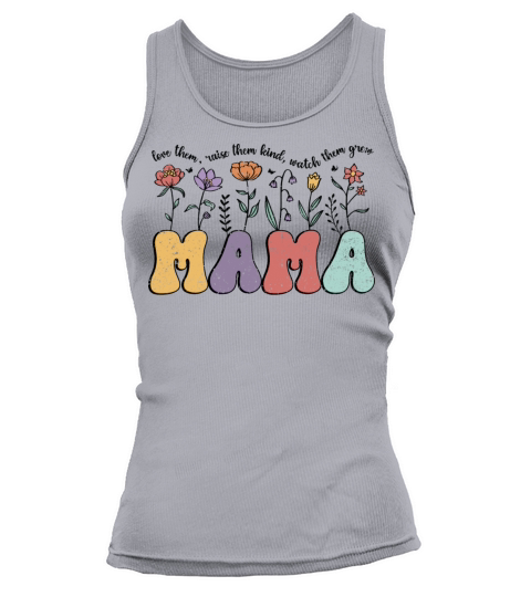 Retro Vintage Floral Mama Flowers Quote Tank top Woman