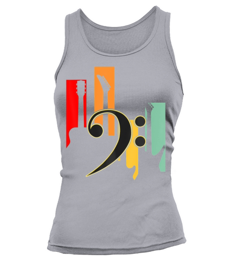Vintage Bass Guitar Players Guitarist Music Lover Tank top Woman