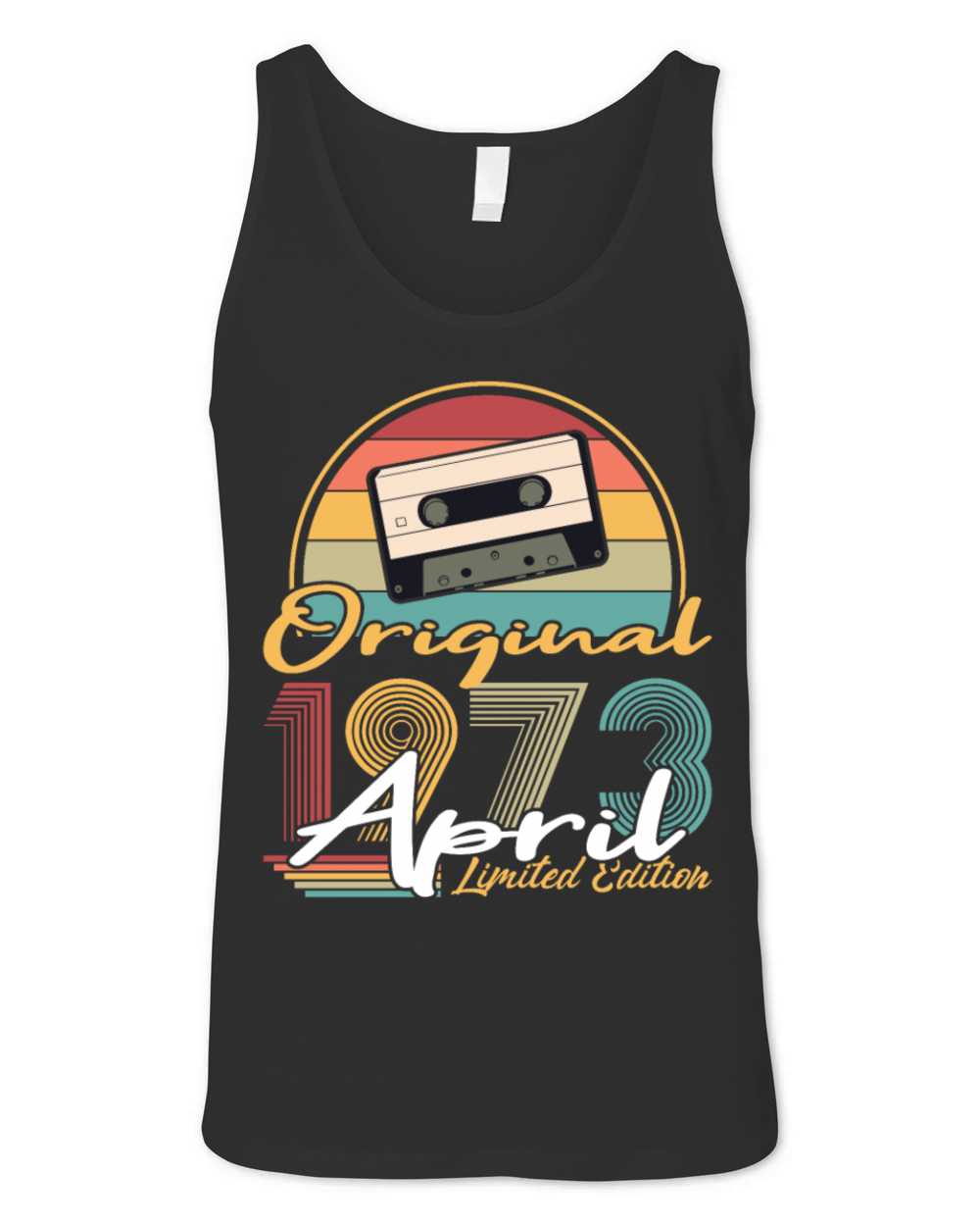 50th birthday april 1973 original 1973 Unisex Jersey Tank