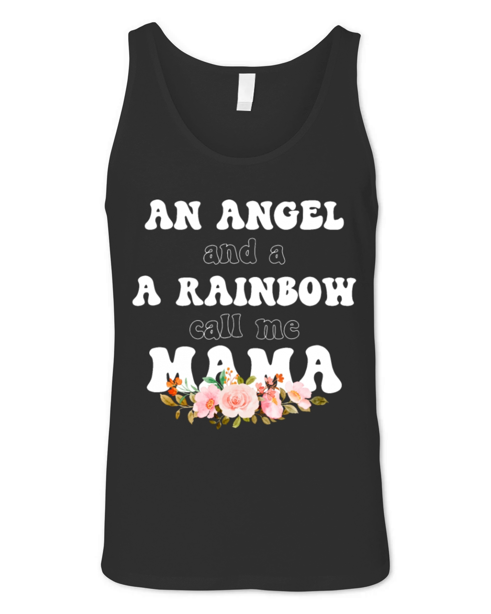 An angel a rainbow mama Unisex Jersey Tank