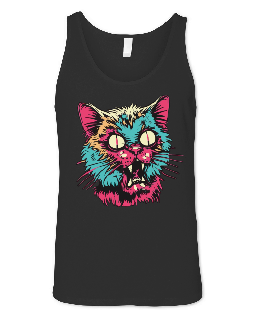Horror Scary Zombie cat Unisex Jersey Tank