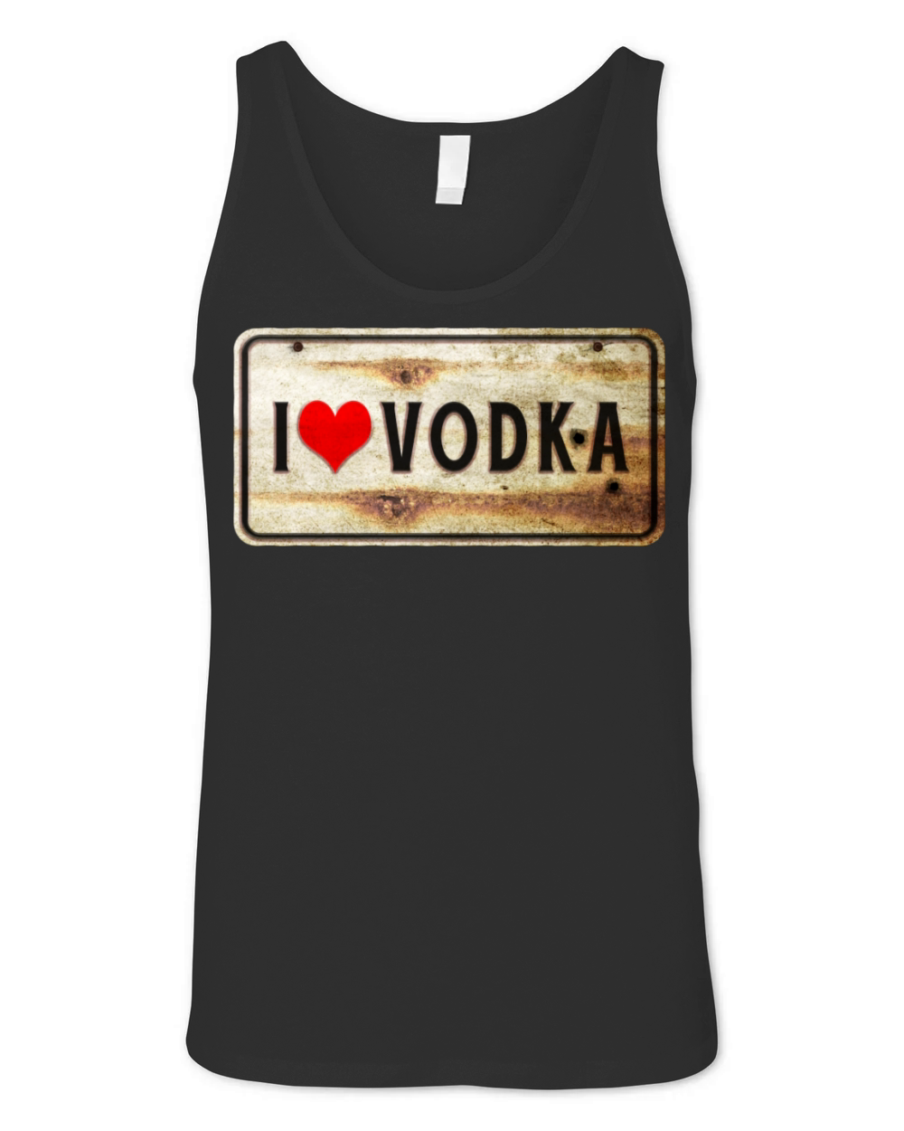 I love vodka vintage sign Unisex Jersey Tank