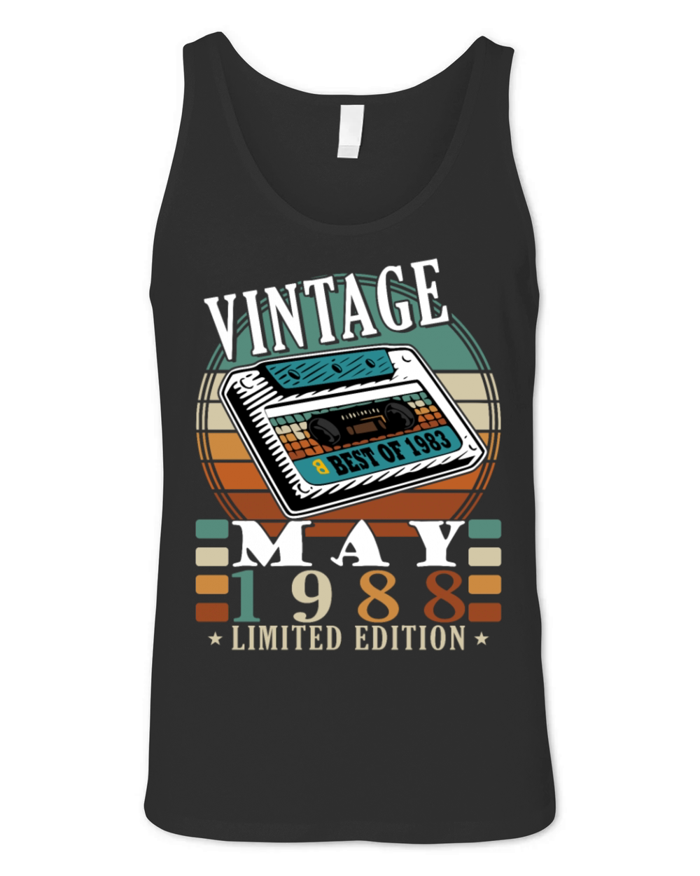 May 1988 vintage birthday gift Unisex Jersey Tank