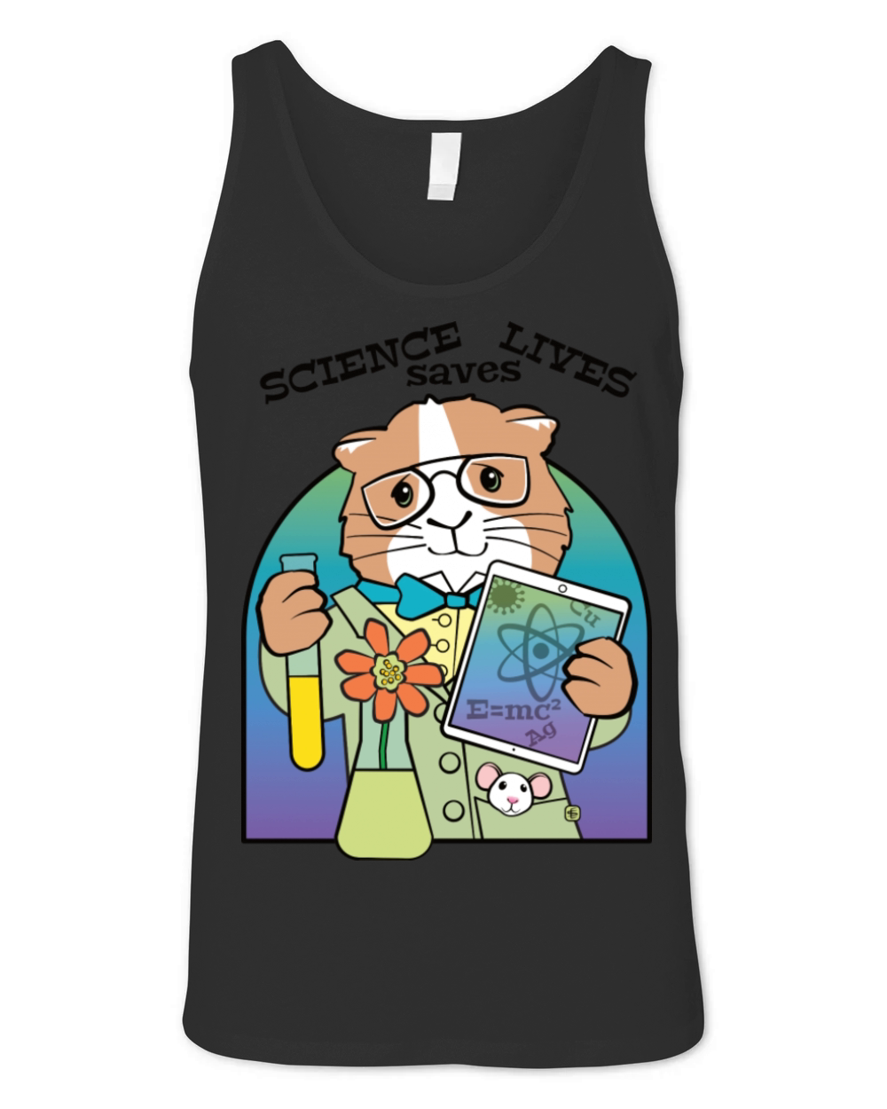 Science Saves Lives Cute Guinea Pig Unisex Jersey Tank