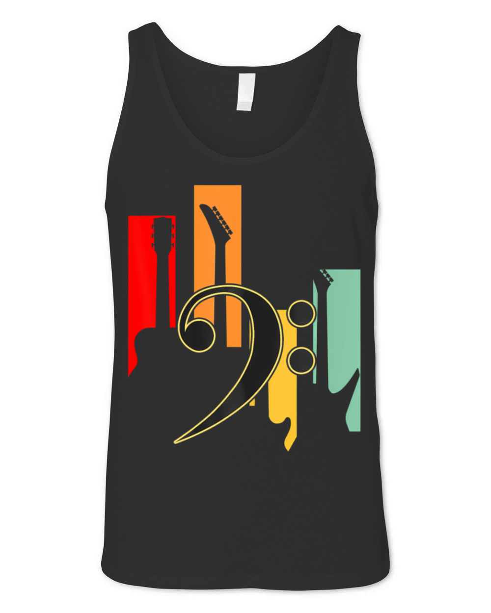 Vintage Bass Guitar Players Guitarist Music Lover Unisex Jersey Tank