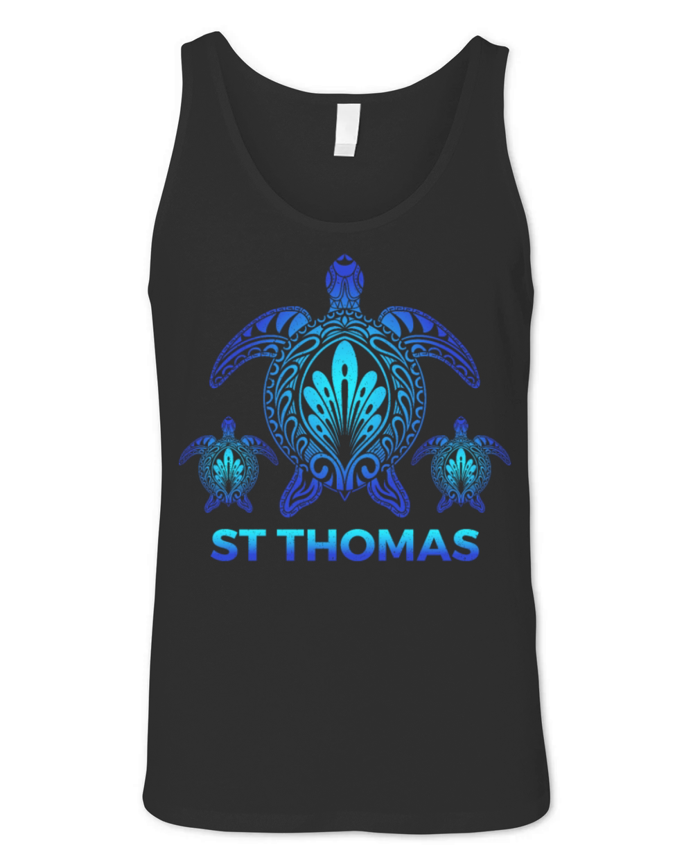 Vintage St Thomas Virgin Islands Turtle Souvenirs Unisex Jersey Tank