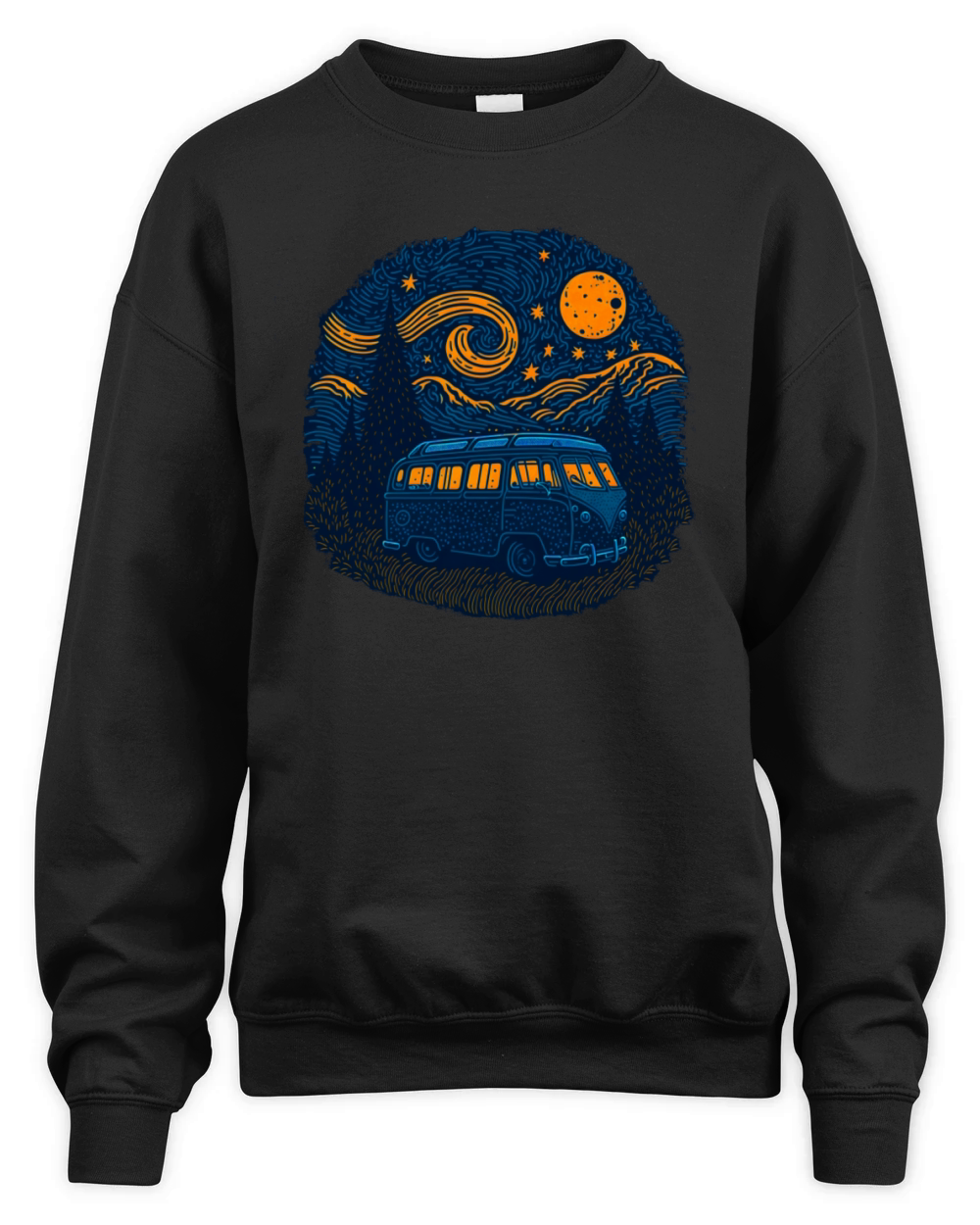 VAN starry night style Unisex Premium Crewneck Sweatshirt