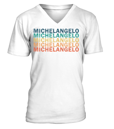 Michelangelo Name T Shirt - Michelangelo Vintage R V-Neck T-shirt