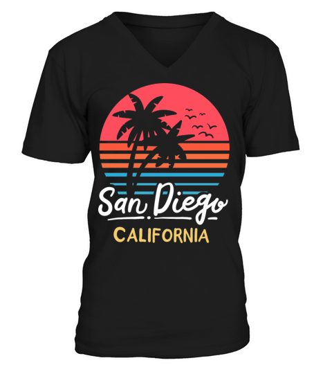 San Diego California Ca Vintage V-Neck T-shirt
