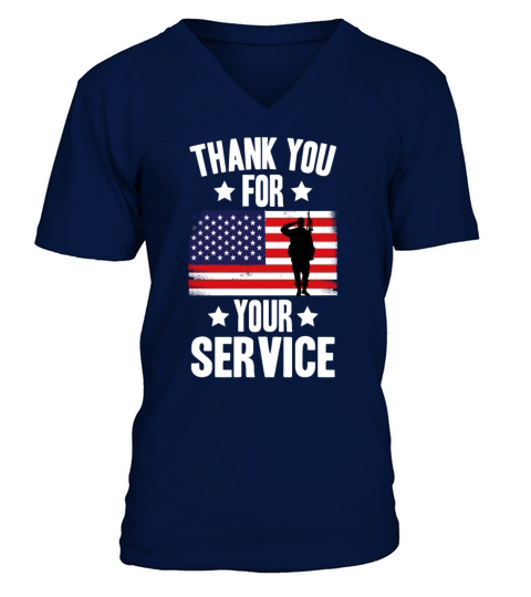 Veterans Day Thank You For Your Service V-Neck T-shirt